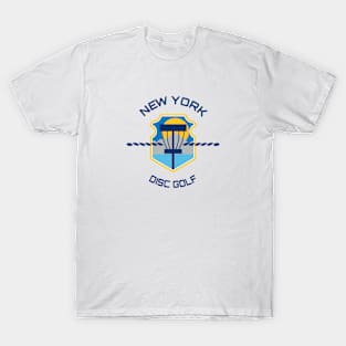 New York Disc Golf - State Flag White T-Shirt